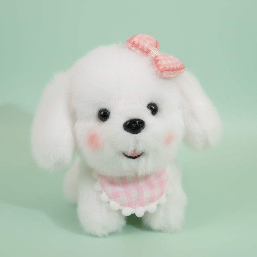 Cherry Puff Plushie Keyring - Pink