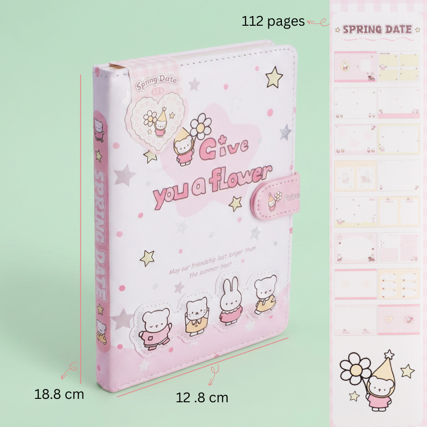 Flower Kawaii Planner - Flower Bunny