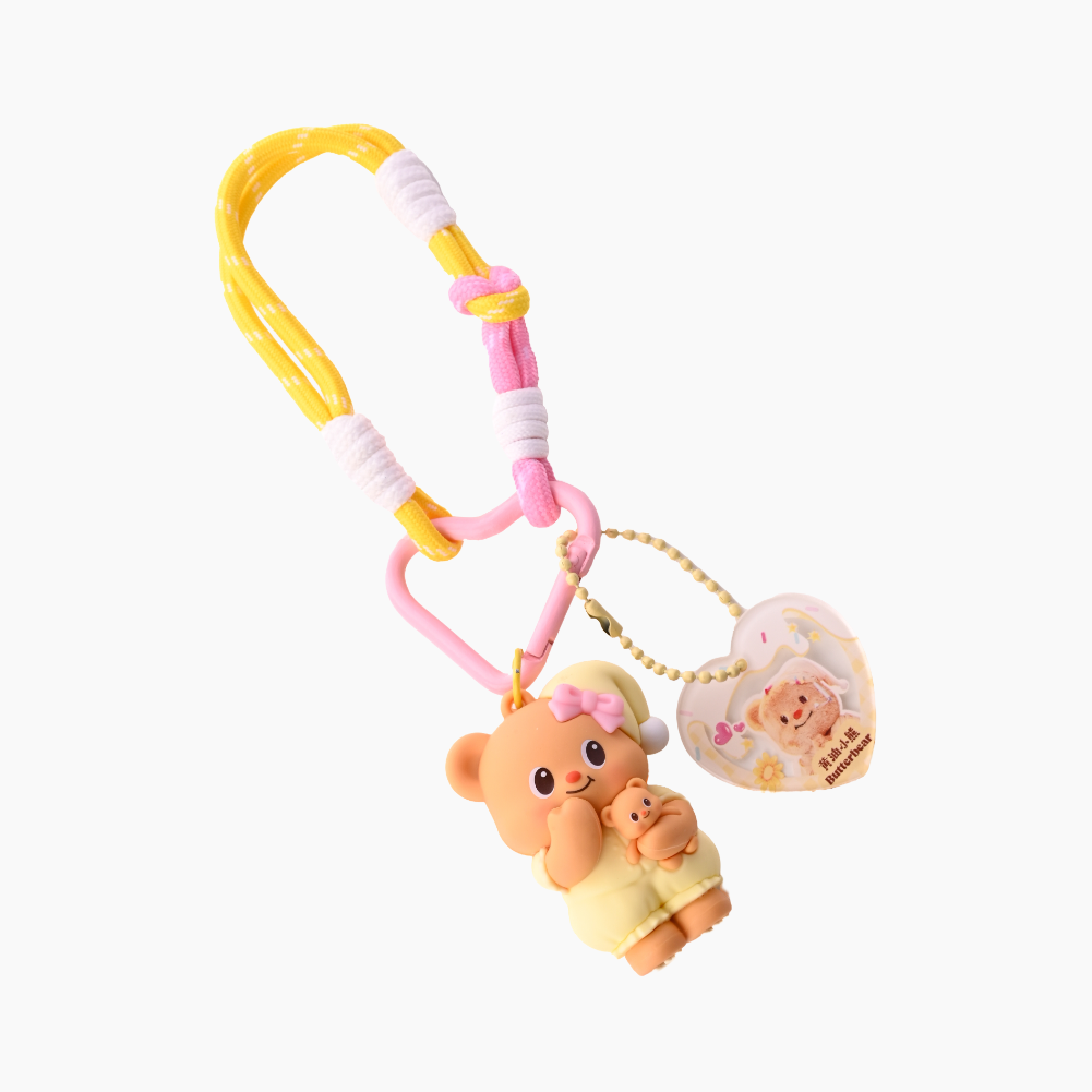 Butterbear with Butter Baby Silicone Keyring