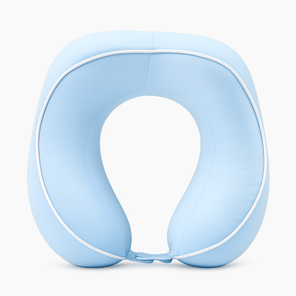 Blue Memory Foam Neck Pillow