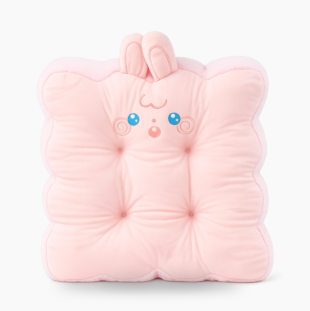 Pink Rabbit Plushie Cushion