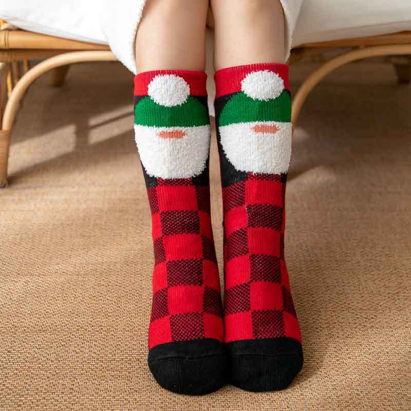 Santa Checkered Socks