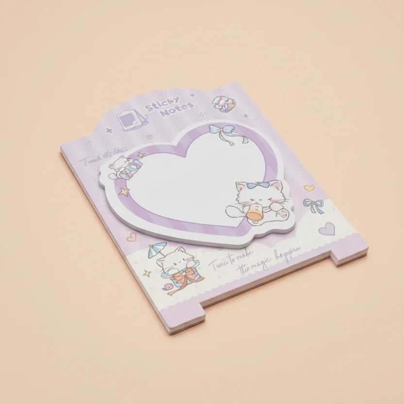 Milu Memo Sticky Notes Heart