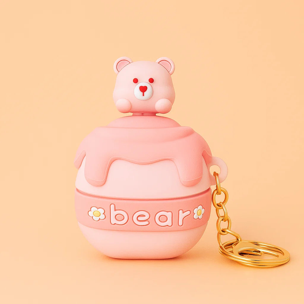Pop Out Bear Silicone keychain