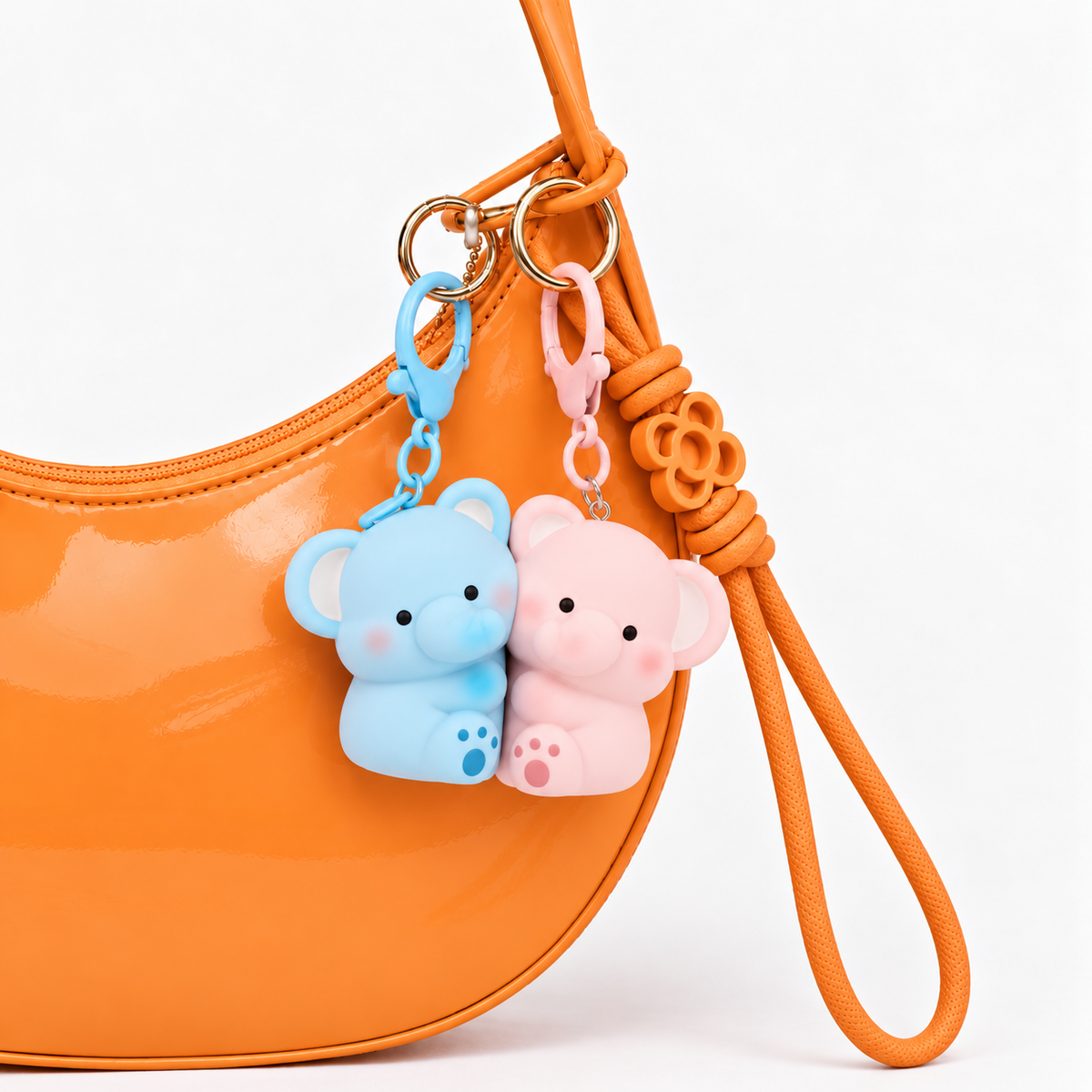 Elephant Love Bee Resin Keyring