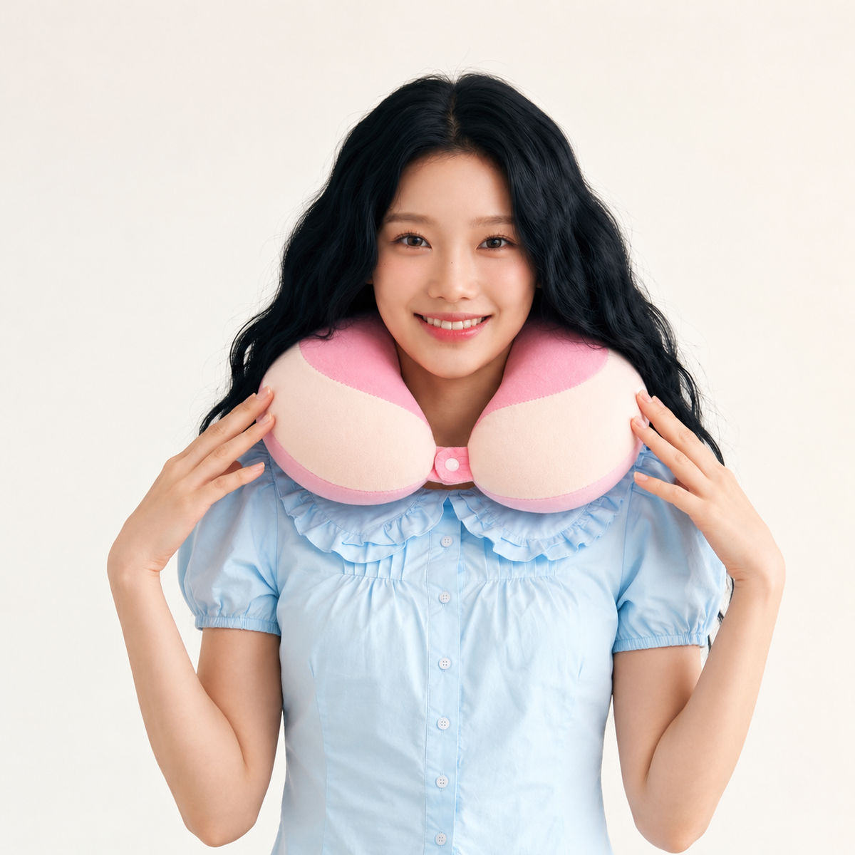 Berry Cuddle U Pillow- Pink