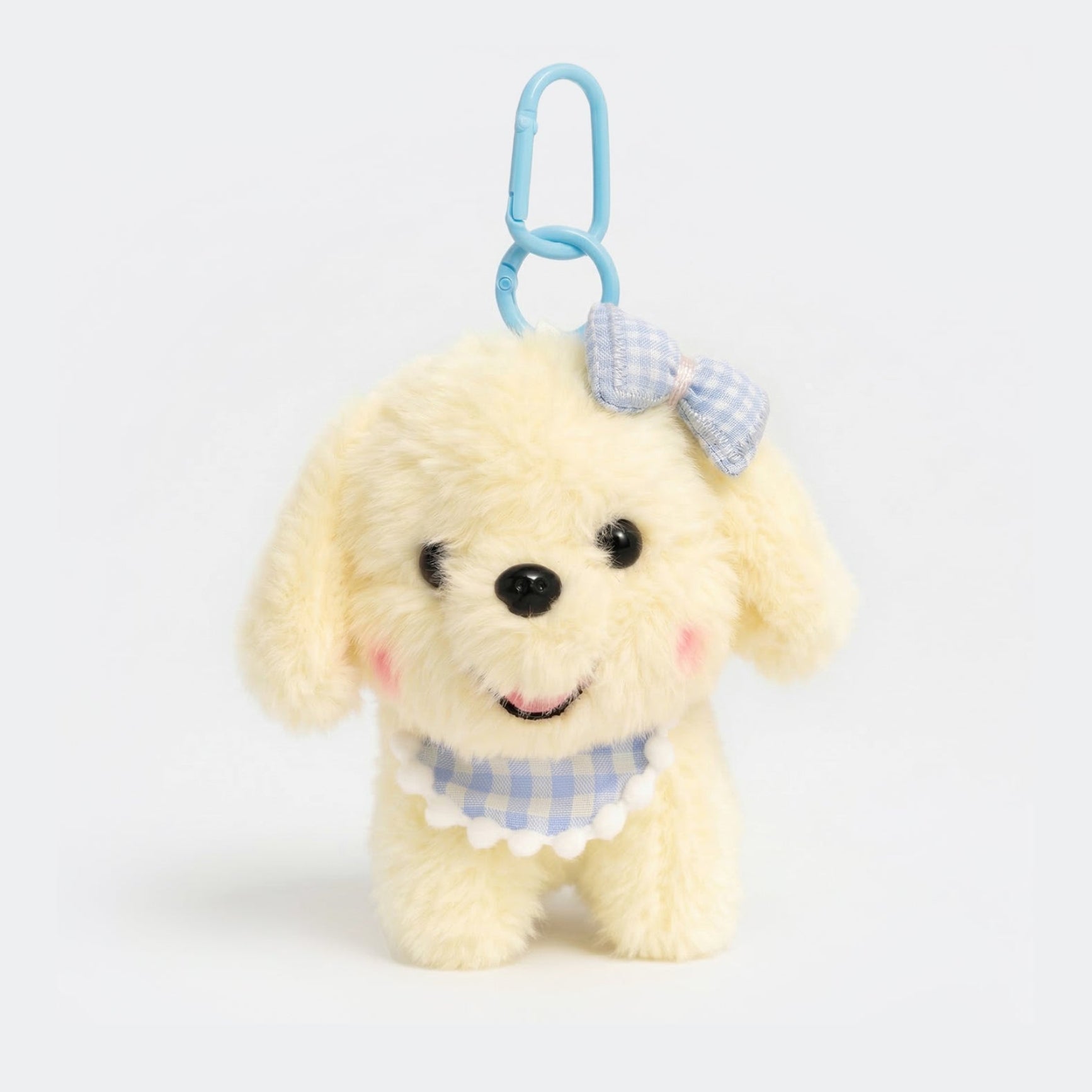 Cloud Puff Plushie Keyring - Blue
