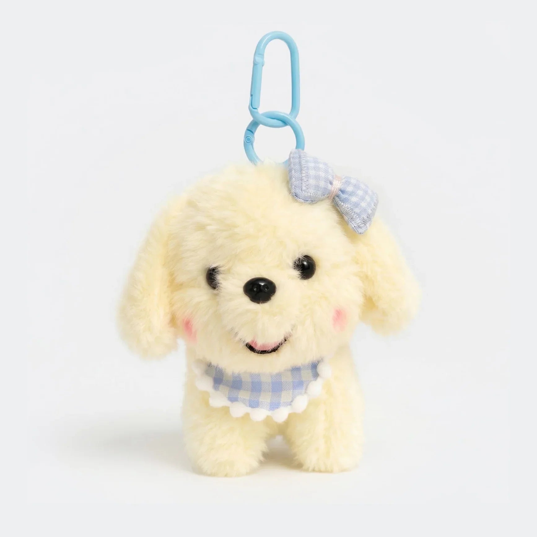 Cloud Puff Plushie Keyring - Blue
