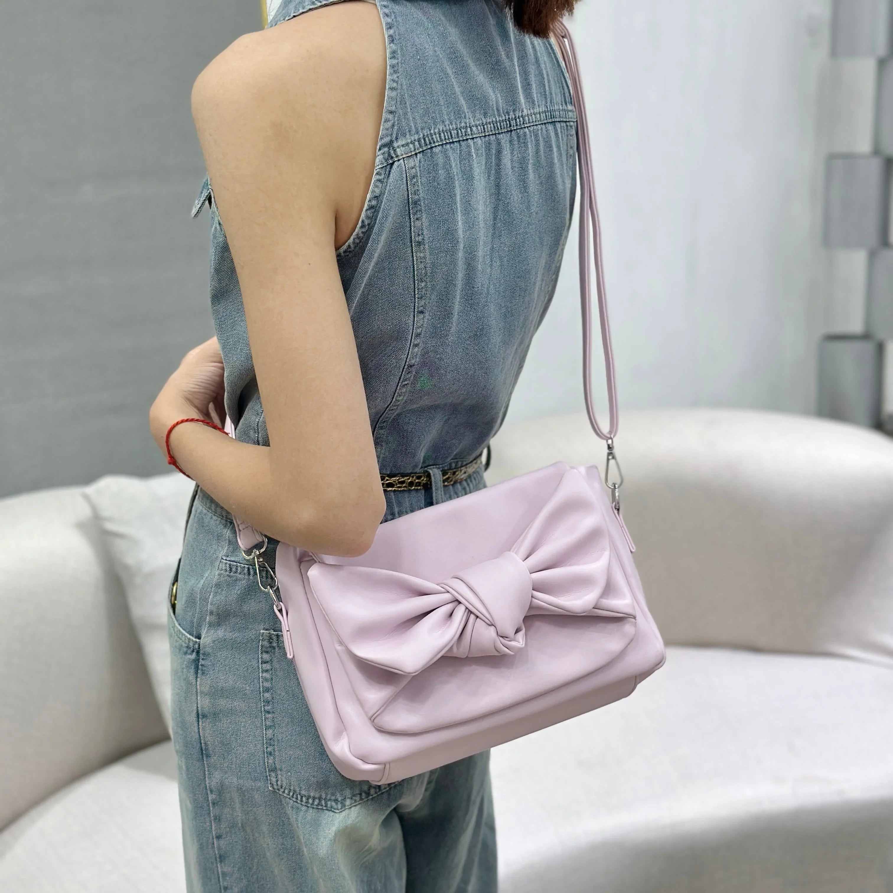Knot Bow Sling Bag - Lilac