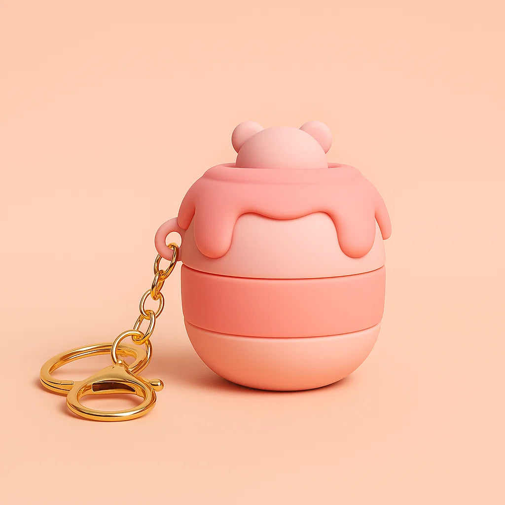 Pop Out Bear Silicone keychain