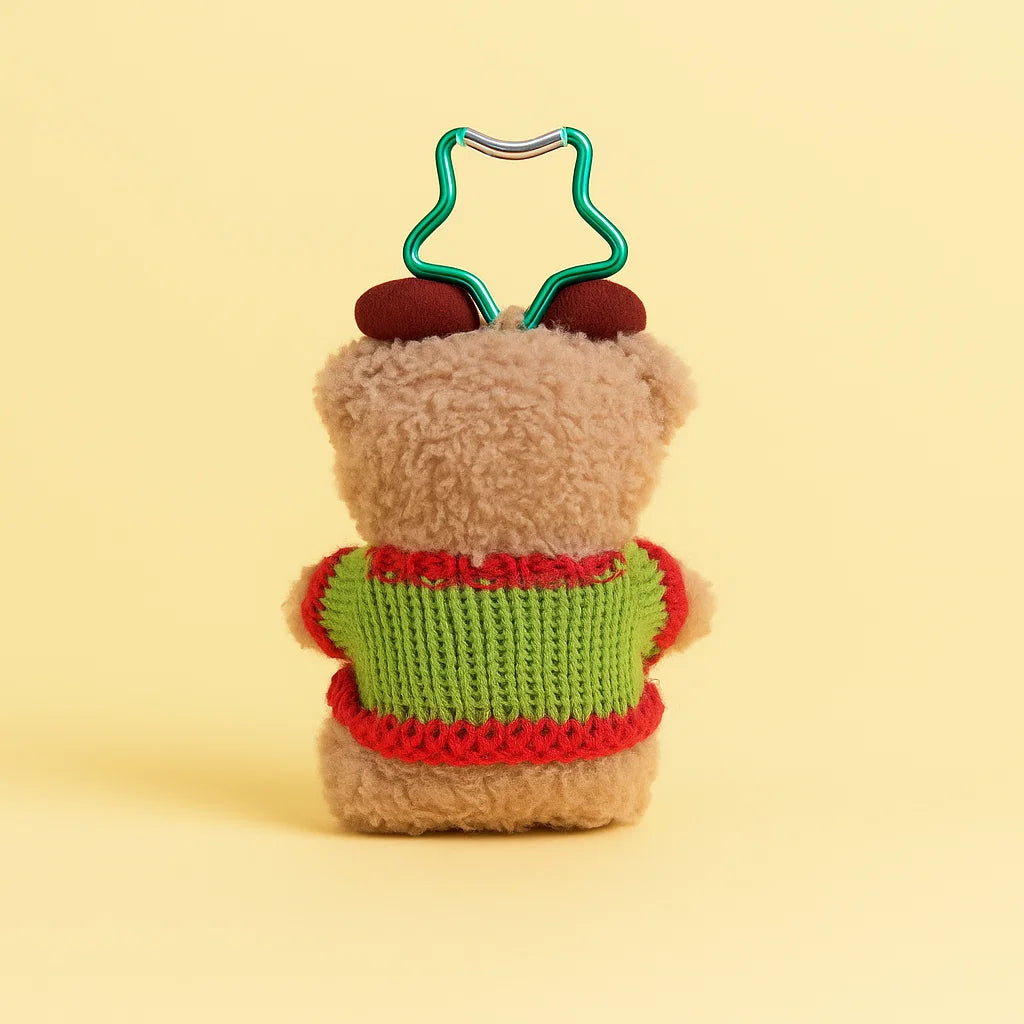 Christmas Bear Plush keyring