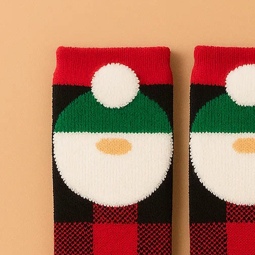 Santa Checkered Socks
