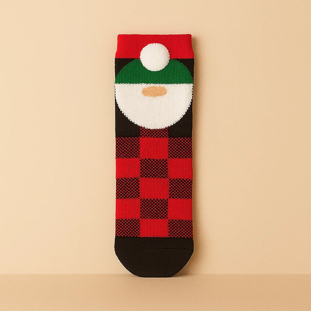 Santa Checkered Socks