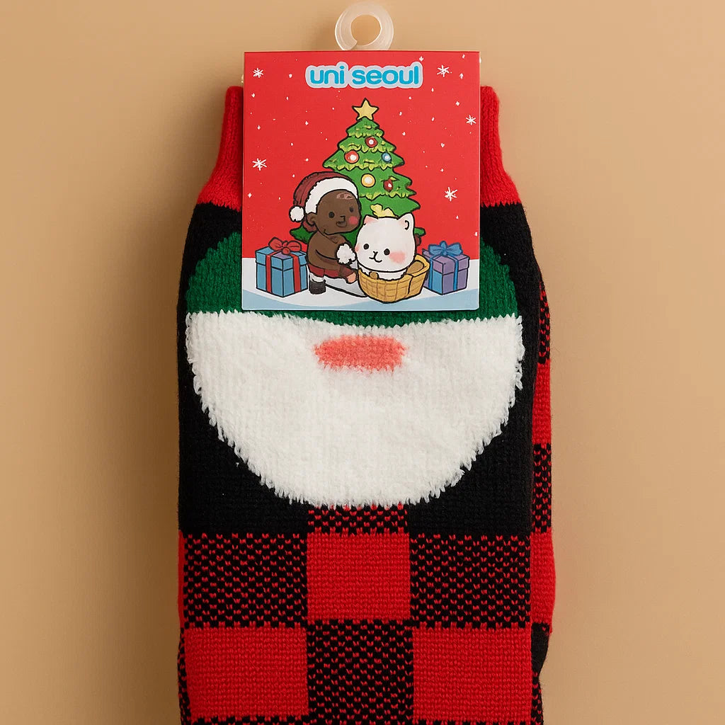 Santa Checkered Socks