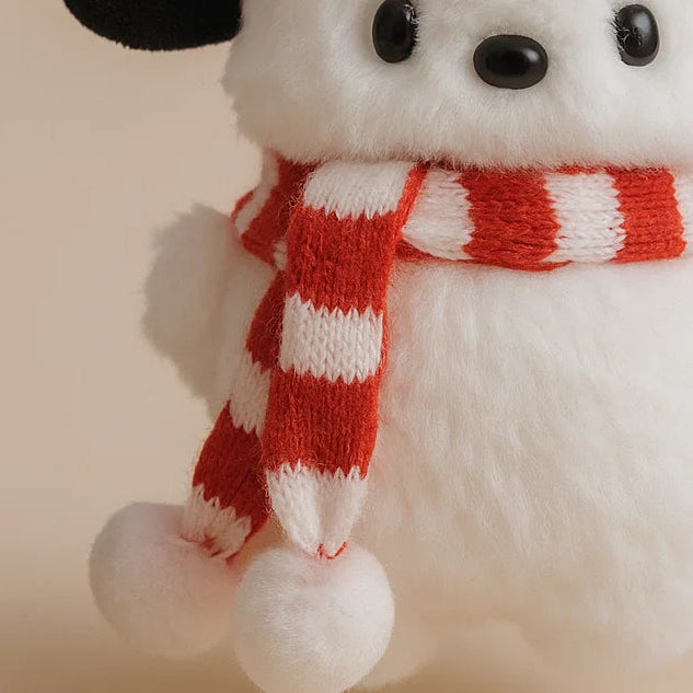 Santa Puppy Plush Keyring
