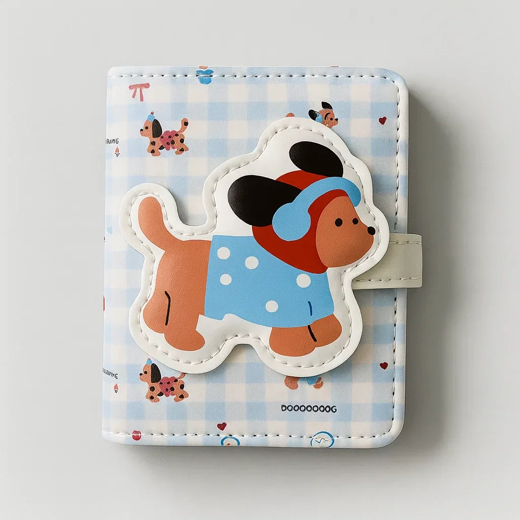 Headphones Puppy Blue Wallet