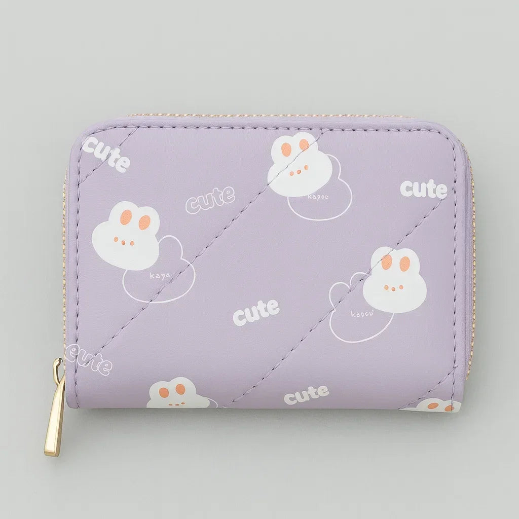 Cute Bunny Purple Card Holder