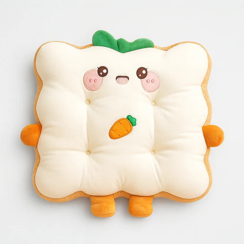 White Toastie Plushie Cushion