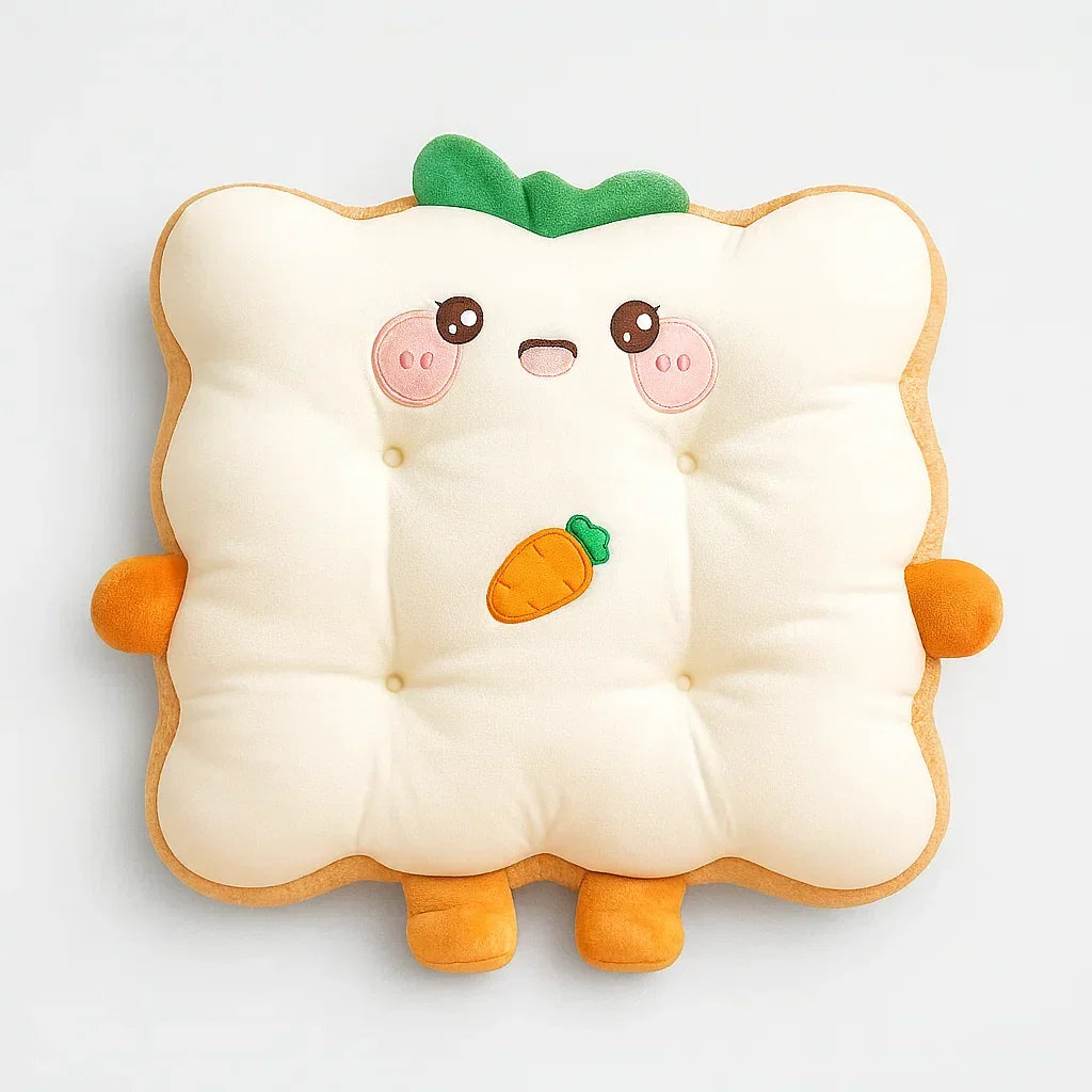 White Toastie Plushie Cushion