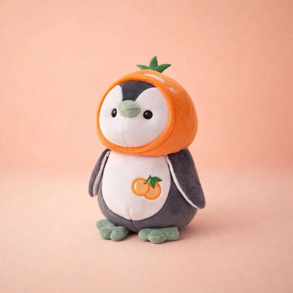 Cute Penguin Plush Toy Orange - Small