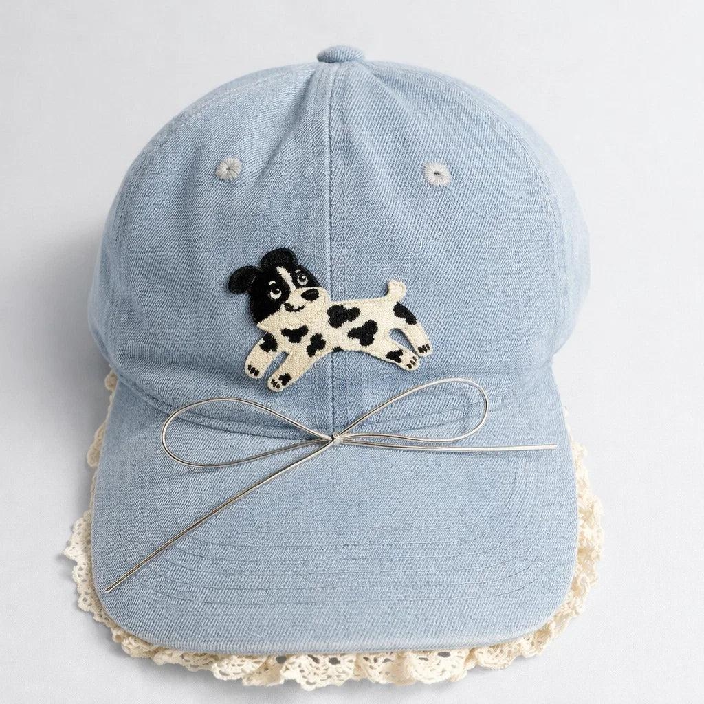 Cute Dog Denim Baseball Cap
