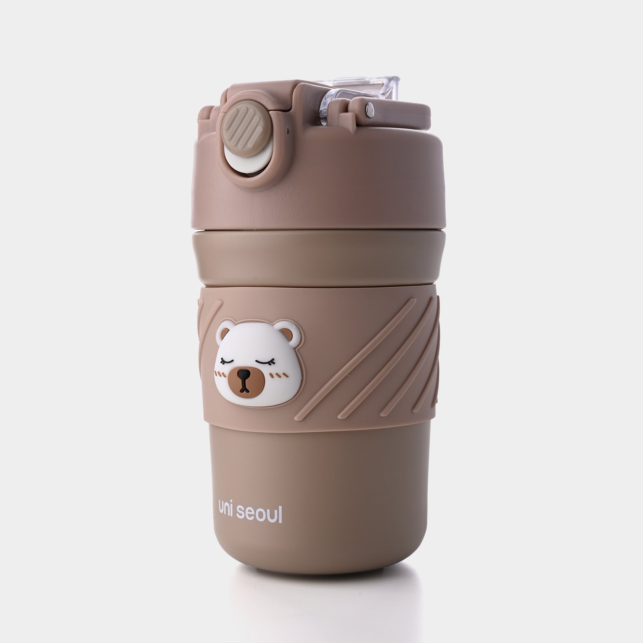 Bear Tumbler With Sleeve - Brown
