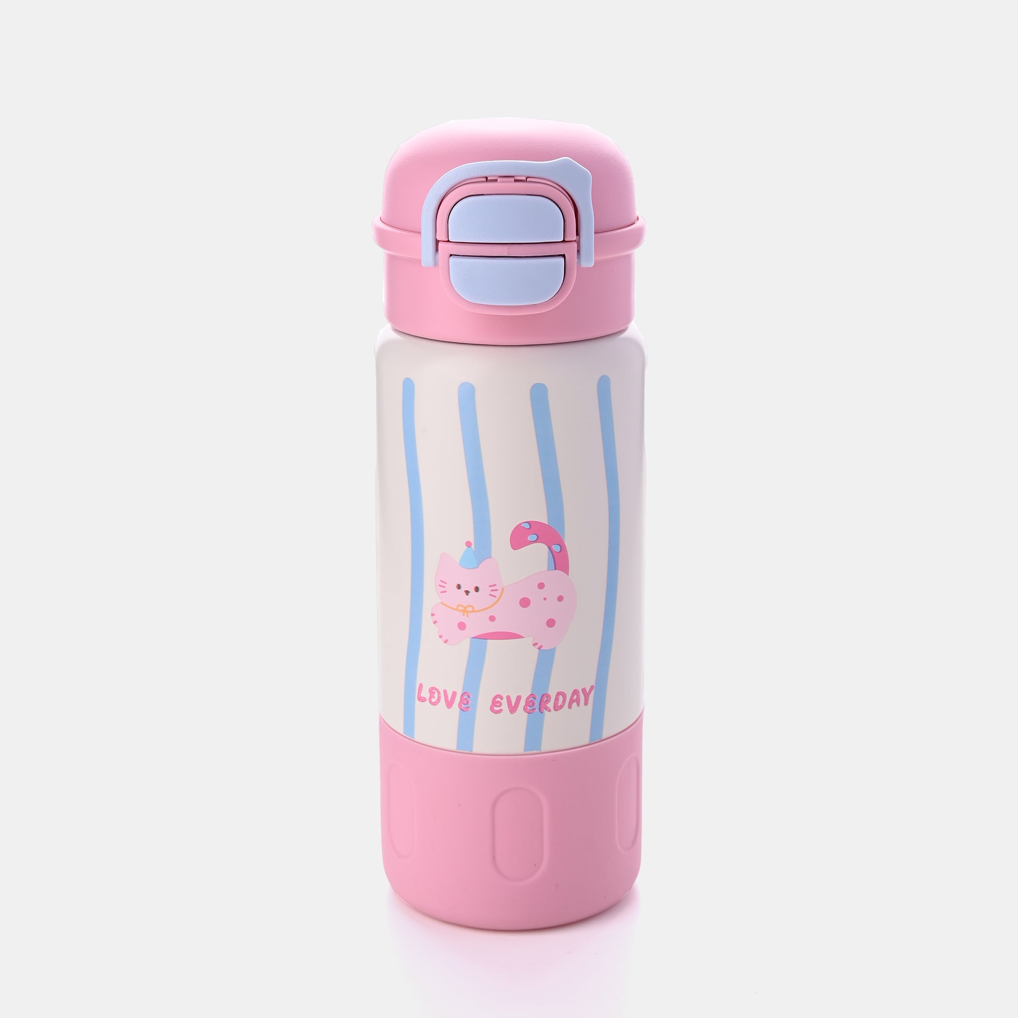 Love Everyday Pink Cat Stainless Steel Tumbler