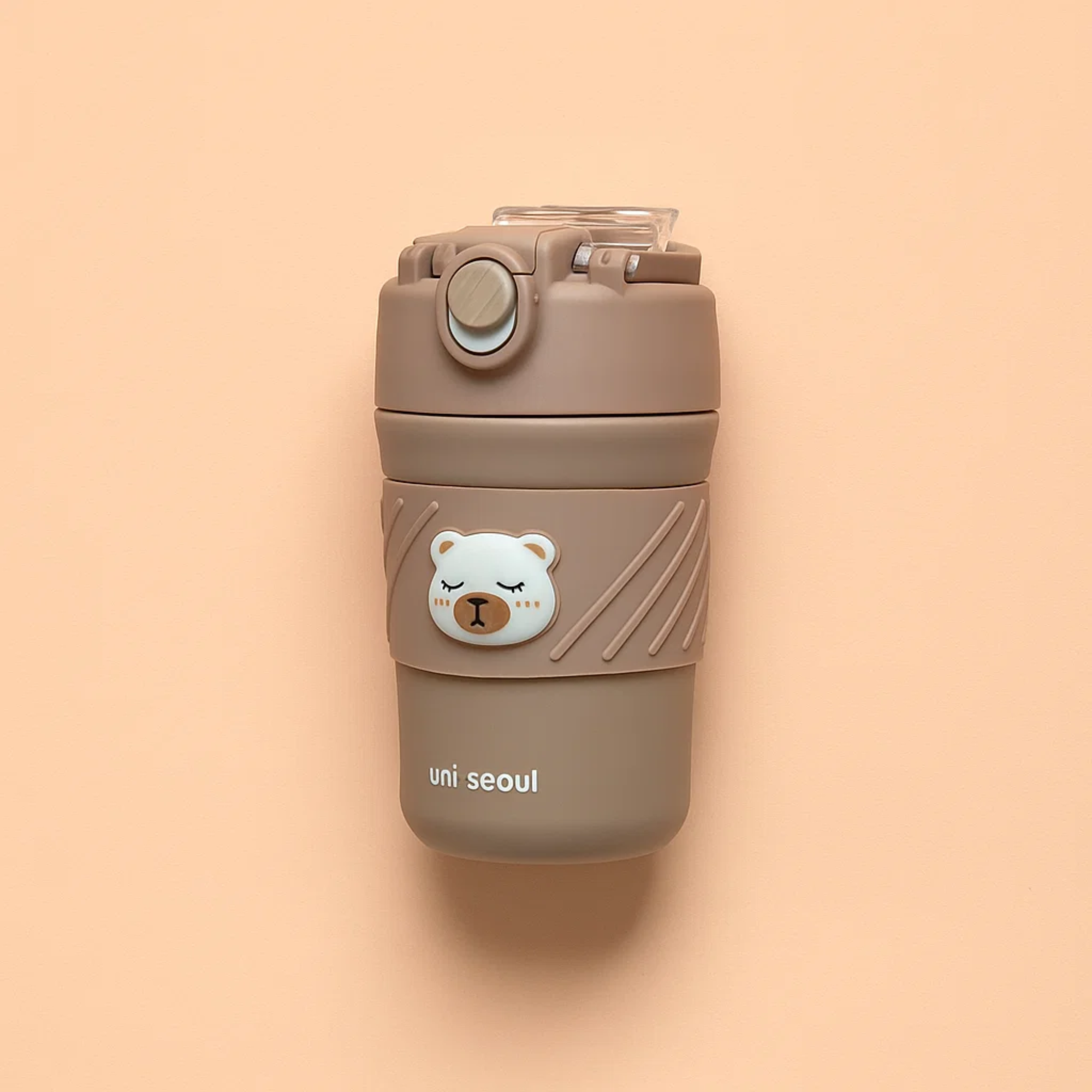 Bear Tumbler With Sleeve - Brown