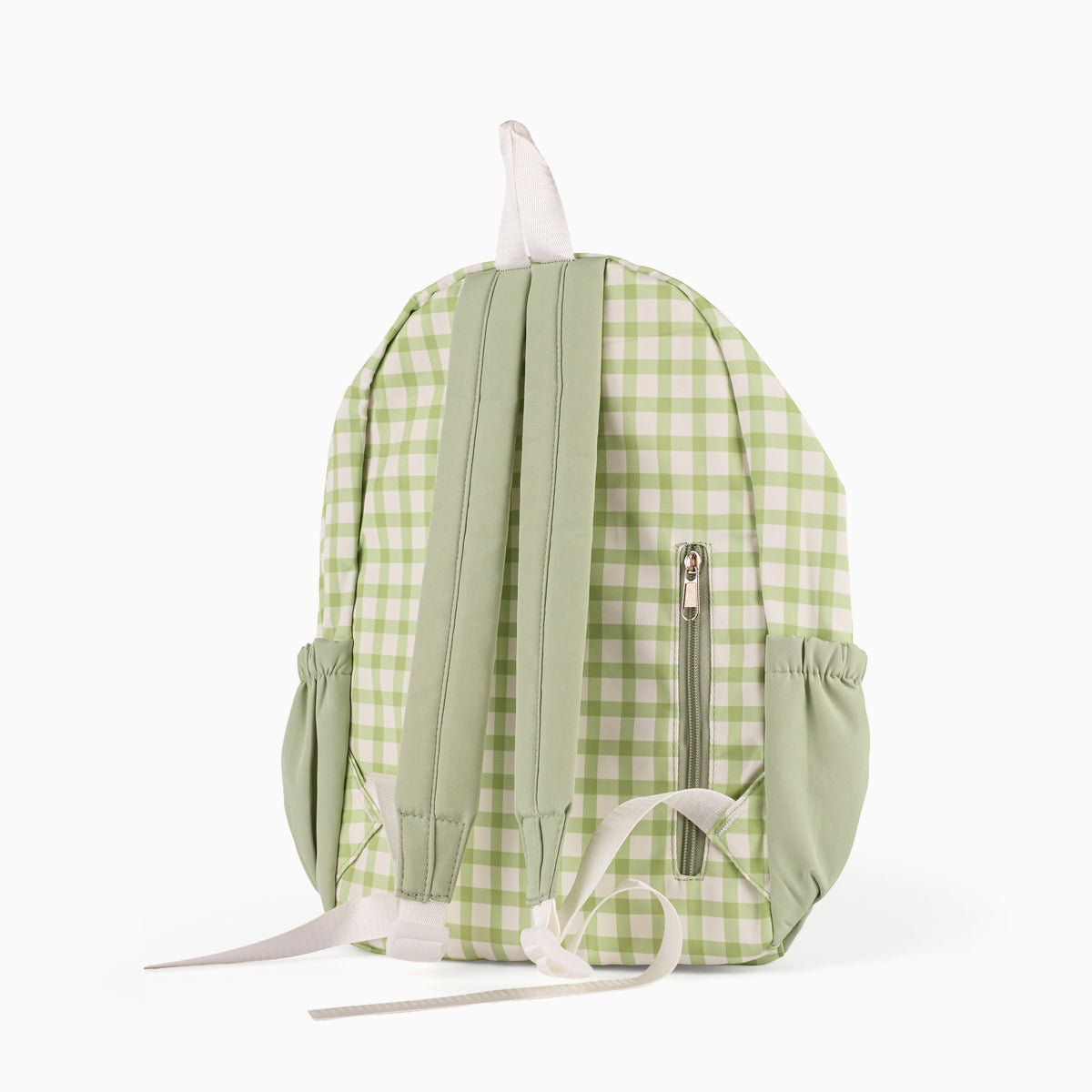 Checkered Cute Puppy Backpack - Green