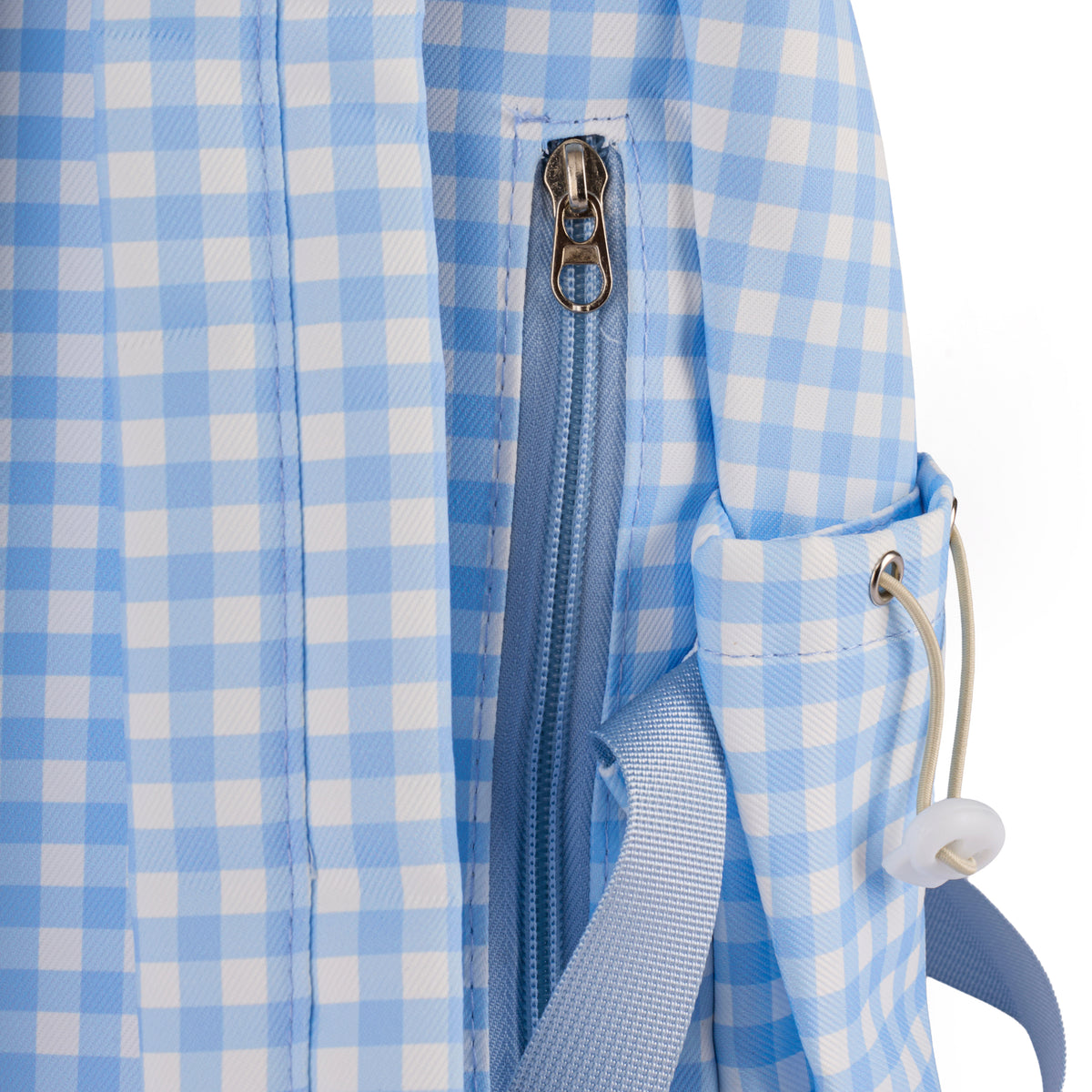 Checkered Puppy Backpack - Blue