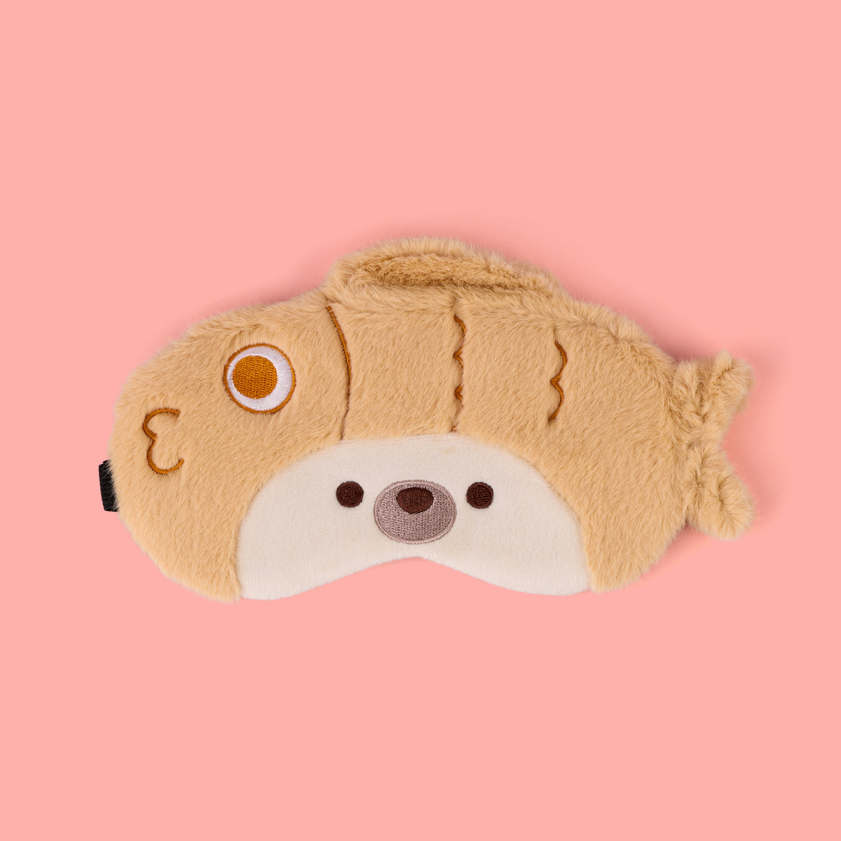 Plush Fish Eye Mask - Brown