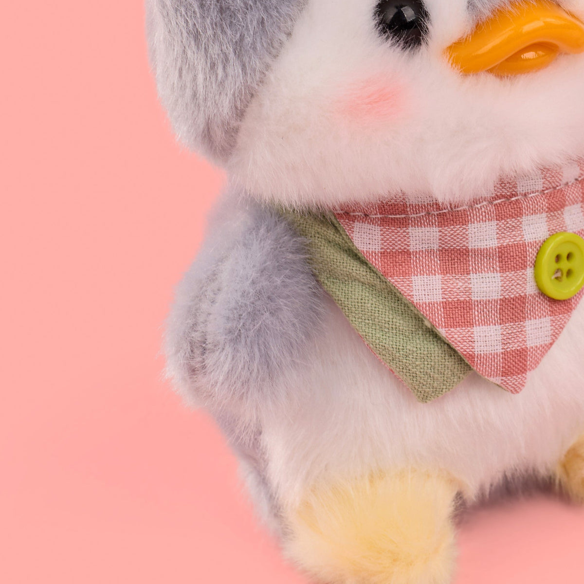 Puddle Penguin Plushie Keyring- Grey