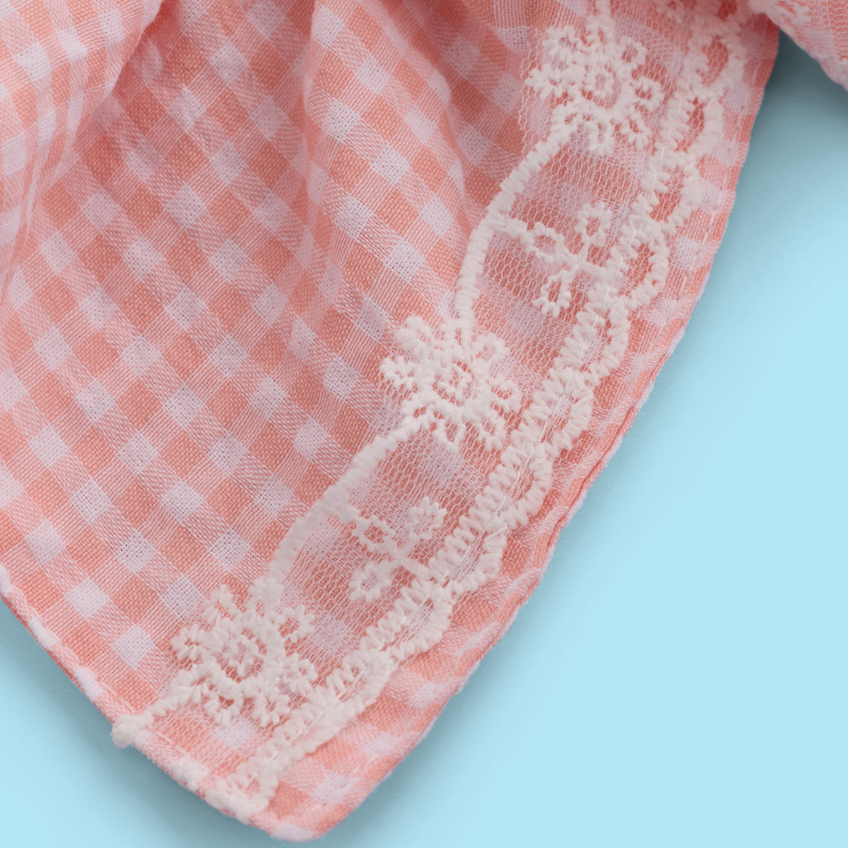 Blush Petal Gingham Scrunchie