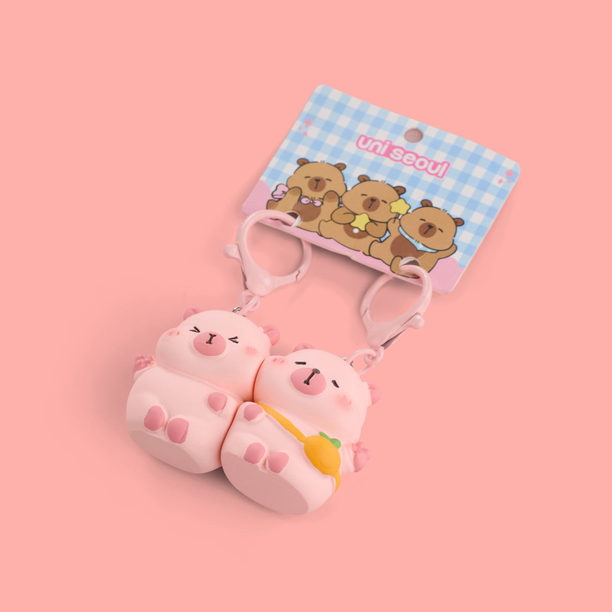 Rosy Capy Pals Resin Keyring