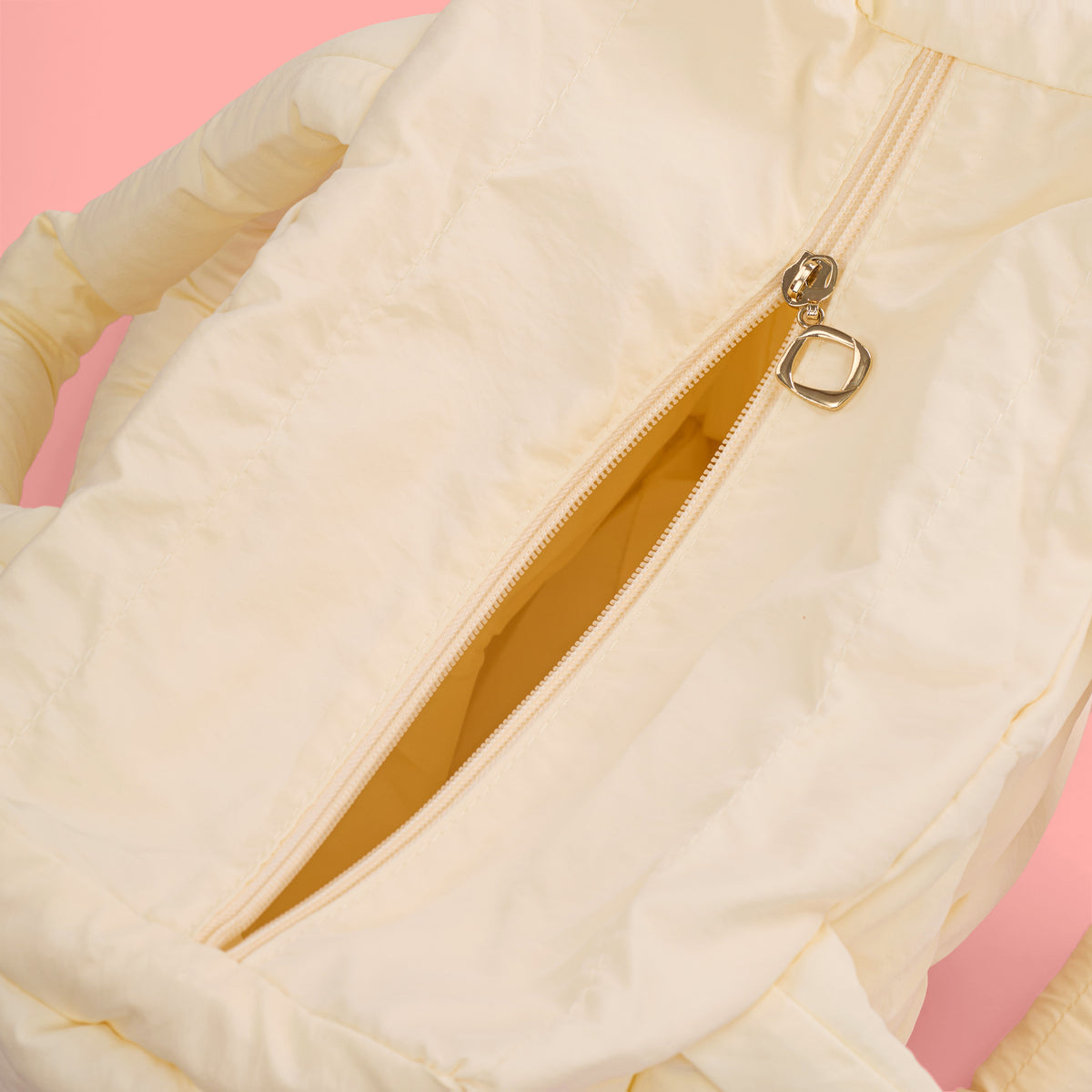 Puffed Tote Bag Beige