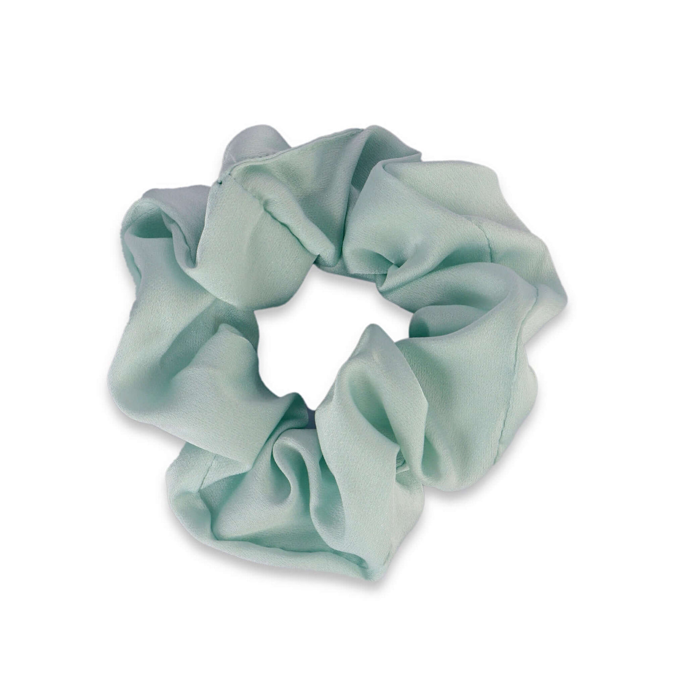Korean Style Midnight Silk Scrunchie - Mint Green