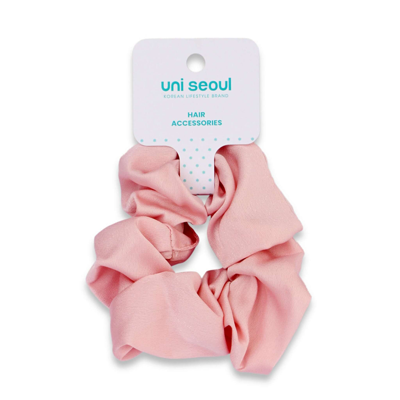 Korean Style Midnight Silk Scrunchie - Pink
