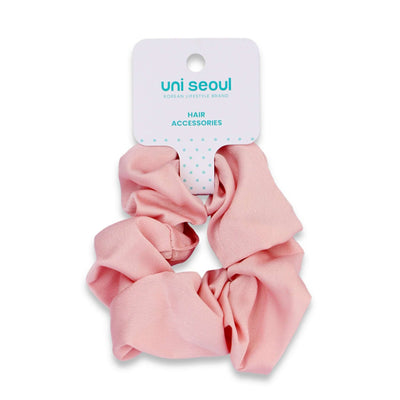 Korean Style Midnight Silk Scrunchie - Pink