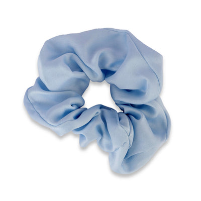 Korean Style Midnight Silk Scrunchie - Light Blue