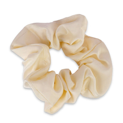 Korean Style Midnight Silk Scrunchie - Cream