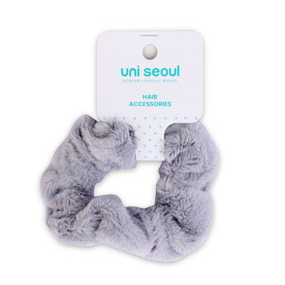 Korean Style Furry Hair Scrunchie - Purple