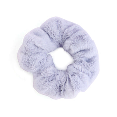 Korean Style Furry Hair Scrunchie - Ice Blue