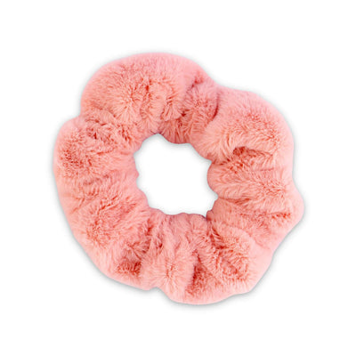 Korean Style Furry Hair Scrunchie - Pink
