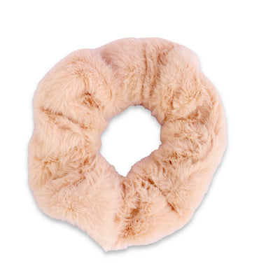Korean Style Furry Hair Scrunchie - Peach