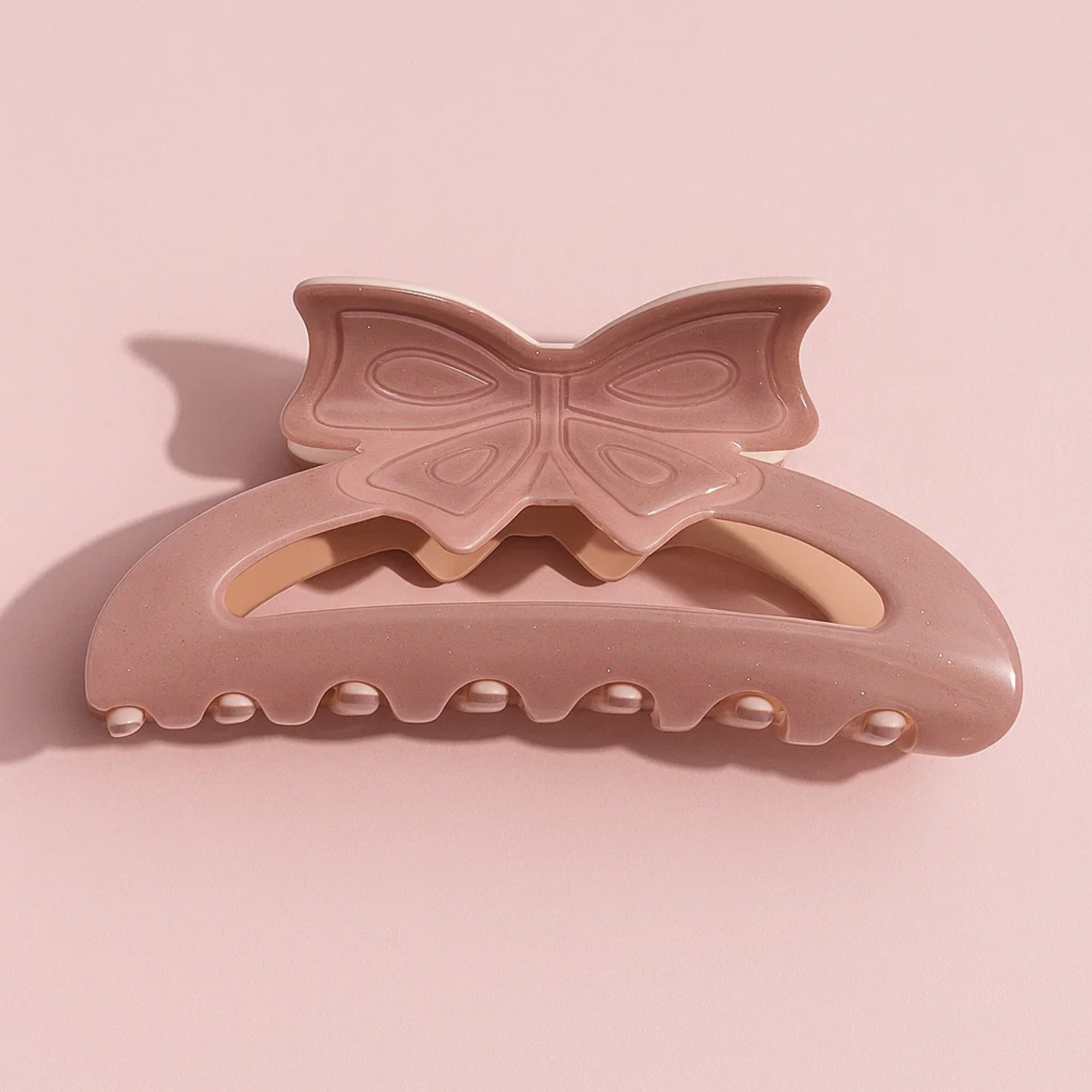 Pink Claw Clip with Butterfly