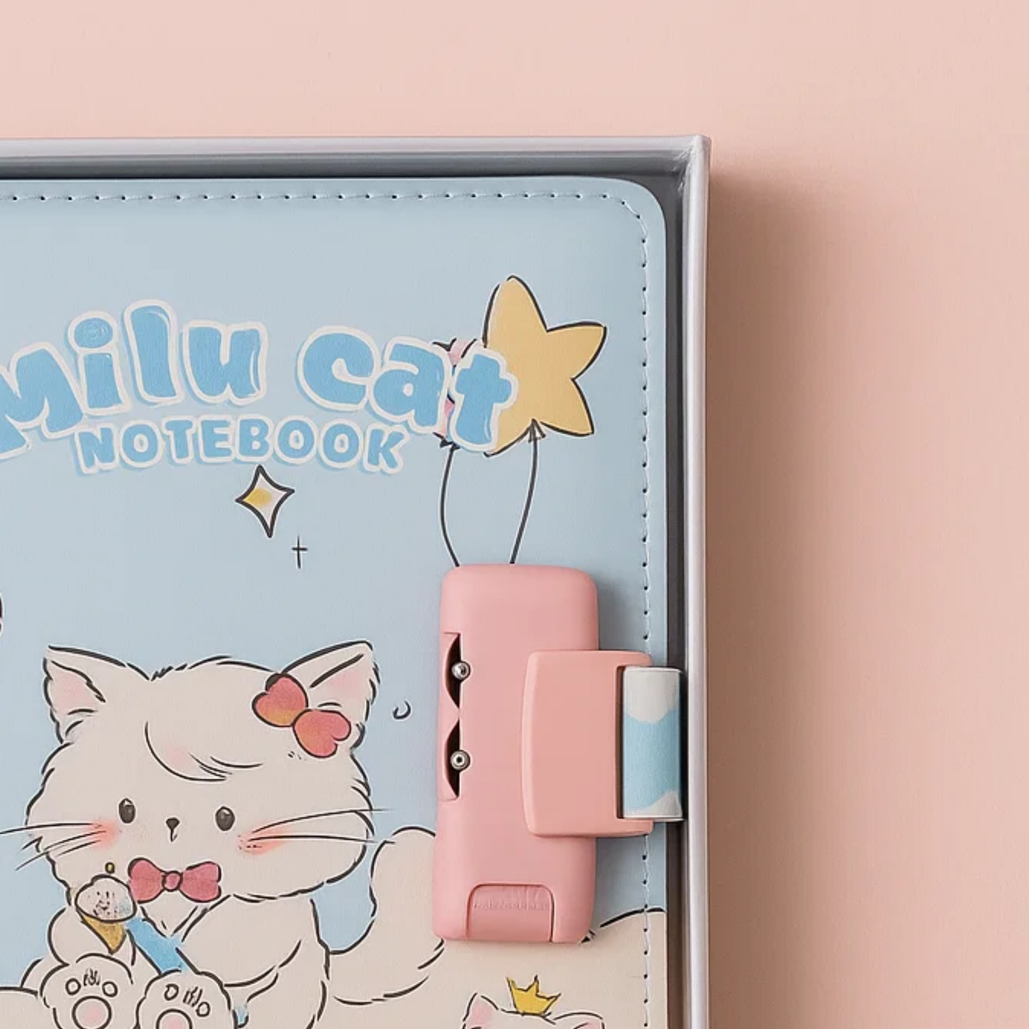 Milu Cat Notebook - Rainbow Dreams