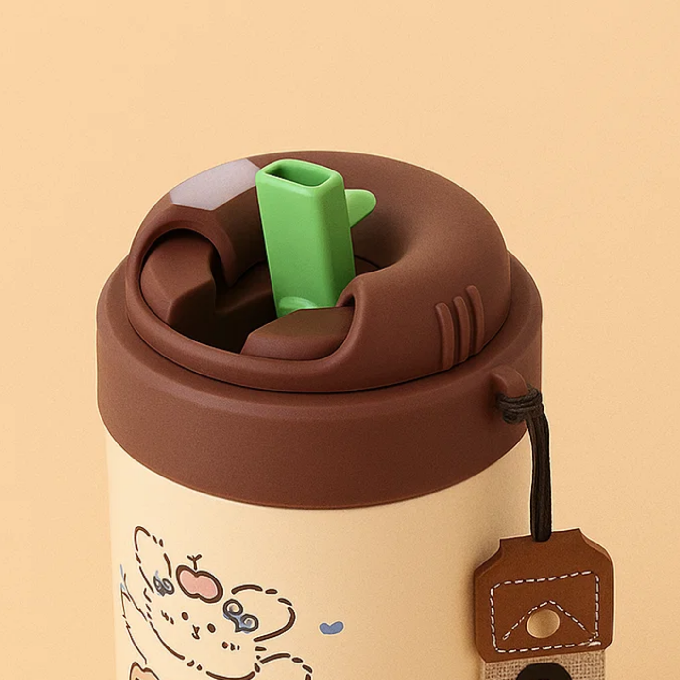 Brown Apple Dog Stainless Steel Tumbler