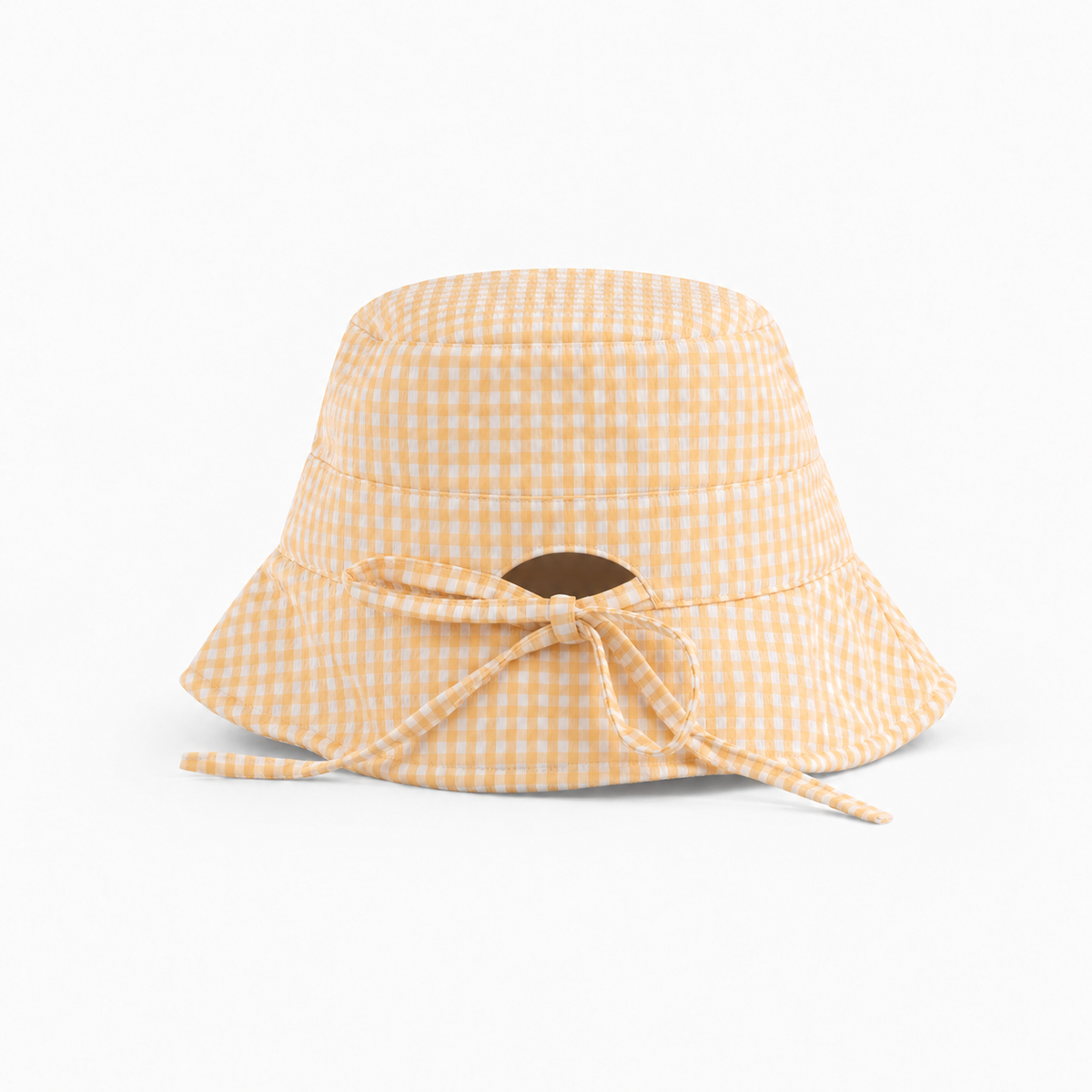 Gingham Bucket Hat - Yellow