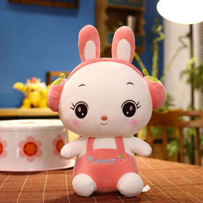 Rabbit Plush Toy with Headphone - Blue