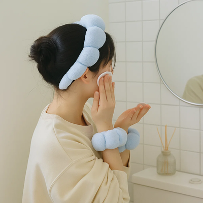 Blue Bubble Skincare Headband Hard